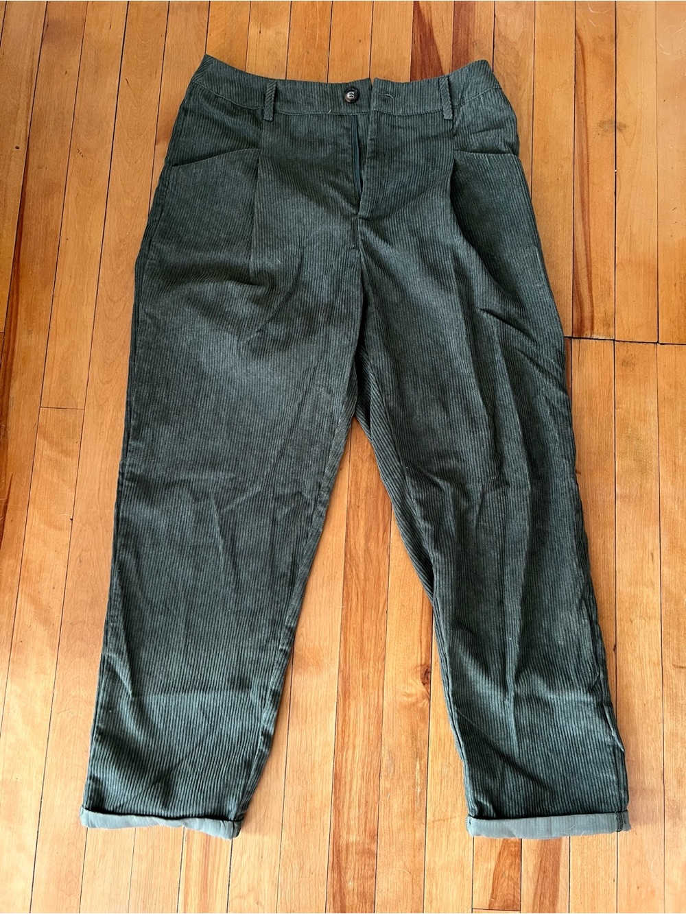 Women’s Dark Green Corduroy Pants